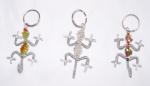 Gekko keychain:  beaded with metal trim, $12